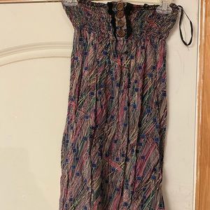 Cute strapless pull on short dress